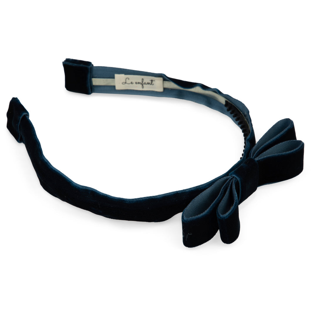 Velvet bow headband