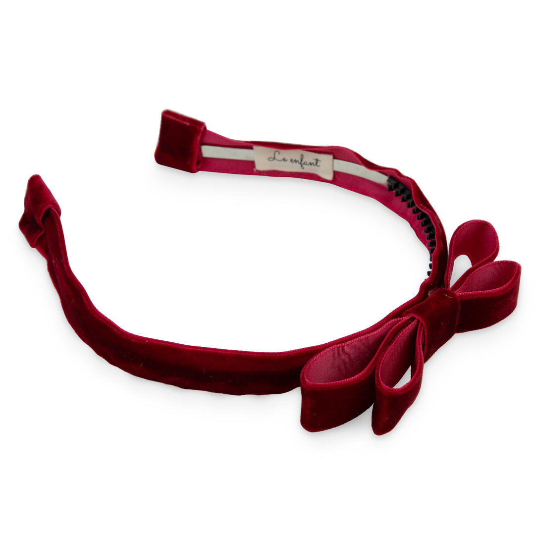 Velvet bow headband